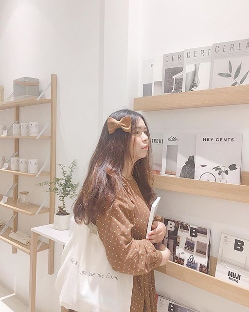 [ Hàng Thiết Kế ] Kẹp Tóc Nơ Vải Nỉ Đơn Gỉan Handmade Vải Cao Cấp Ribbon.mimi Basic Lady cột / kẹp
