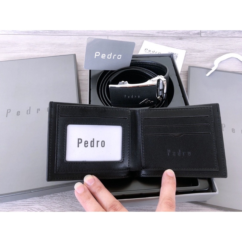 [Fullbox] Combo ví và thắt lưng nam pedro hàng chuẩn xuất xịn, làm quà tặng siêu sang