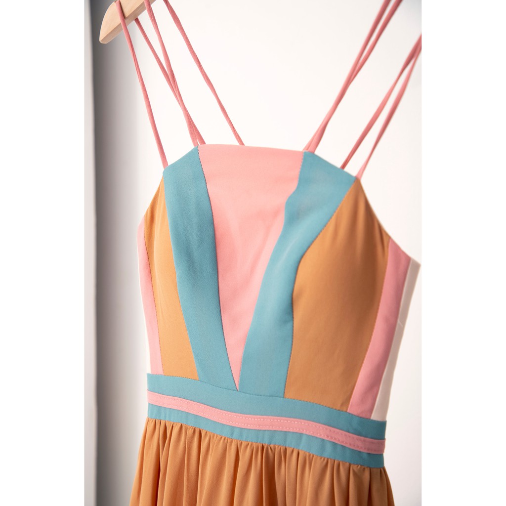 [Mã SKAMSALEP6 giảm 10% tối đa 100K đơn 150K] SÒ VINTAGE - KIRA Đầm xoè phối màu | BigBuy360 - bigbuy360.vn