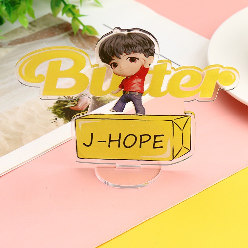 Standee BTS Butter Cartoon (Standee mica trưng bày)