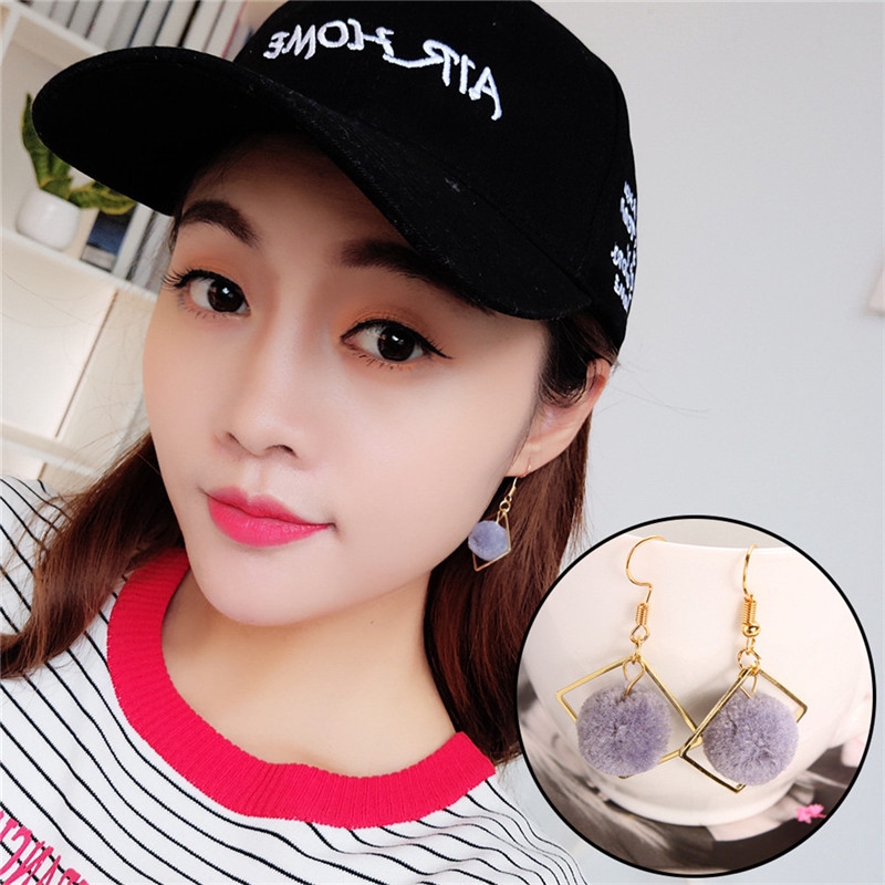 Fashion Geometric Diamond Earrings Women's Ball Earrings