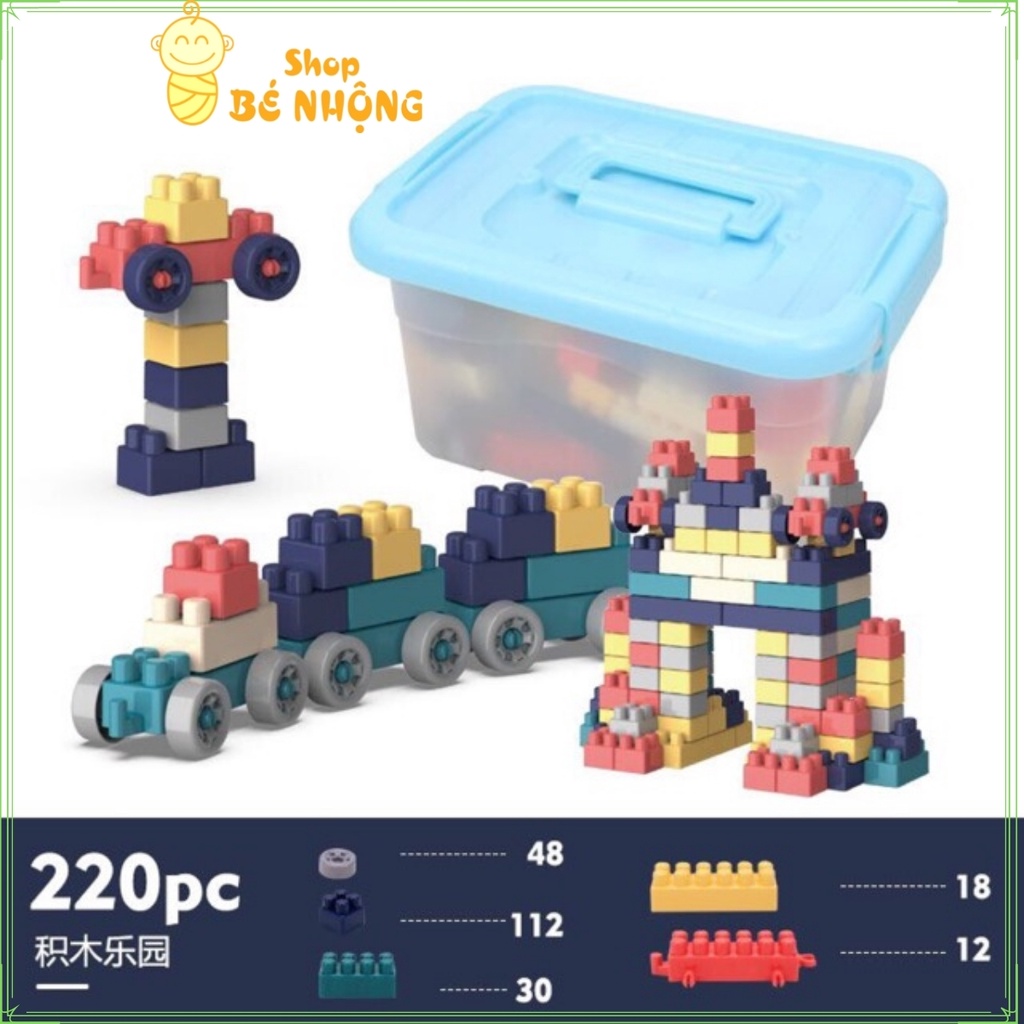 Bộ Đồ Chơi Lego Lắp Ráp 220 Chi Tiết Cho Bé, Đồ Chơi Xếp Hình Sáng Tạo