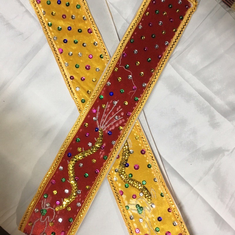 Đai tế, dâng hương,hàng đính kim xa hình rồng loại dài 1m