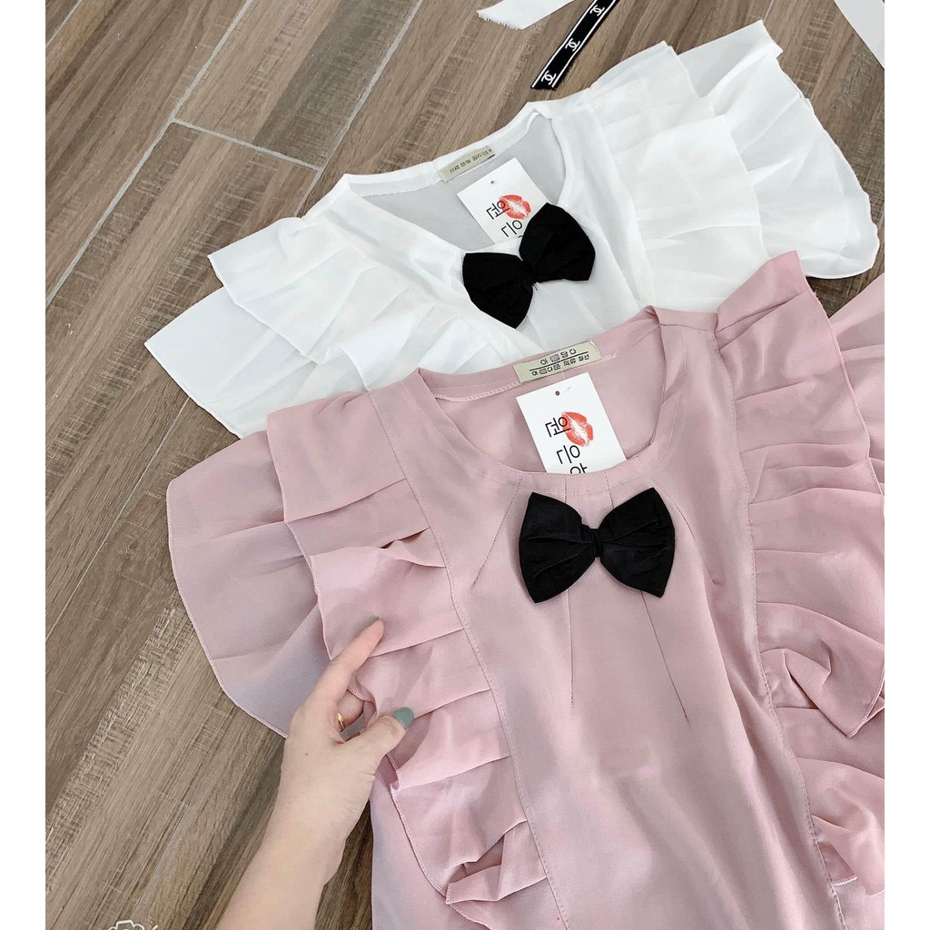 Sỉ Sét áo tay bèo nơ cánh tiên | BigBuy360 - bigbuy360.vn