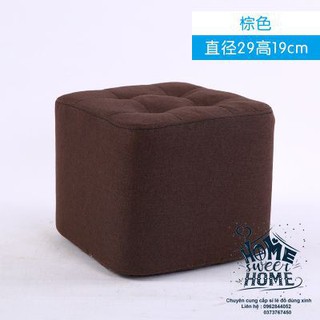 Ghế đôn chân gỗ bọc nỉ cao cấp - Ảnh thật