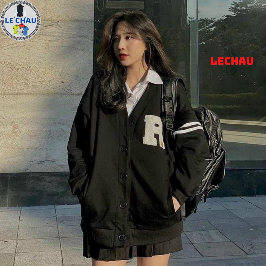 Áo Khoác Cardigan Nam Nữ Hottrend  AC04 Jacket Nỉ Unisex Form Rộng Streetstyle Bomber Bóng Chày Ulzzang  Rẻ Đẹp LECHAU