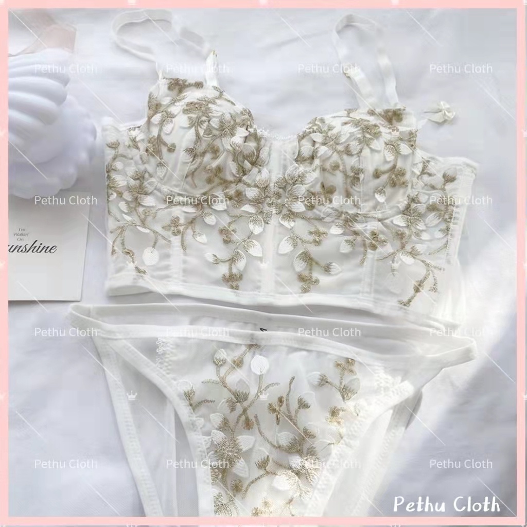 ( Q1,HCM）Sexy Đồ Ngủ nữHàn Quốc mút mỏng Áo ngực nữ gợi cảm xuyên thấu mặc trong Vest--A02