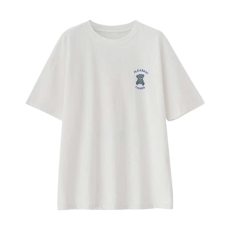 NRVP Áo Thun Nữ Dáng Dài Rộng Tay Ngắn Phong Cách Thời Trang Đường Phố Hàn Quốc