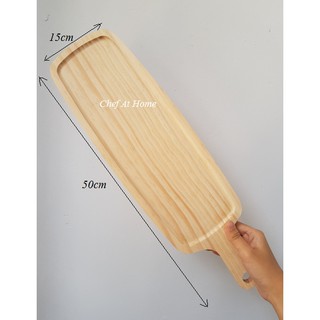 Thớt gỗ dài có tay cầm decor trang trí chụp hình