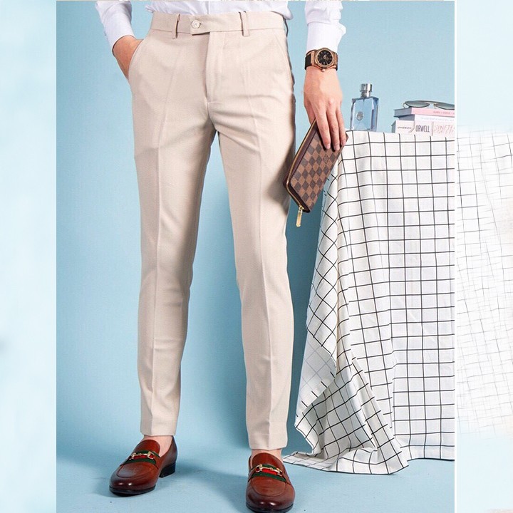 Quần tây nam vải tuyết mưa form dáng trẻ trung Hàn Quốc | BigBuy360 - bigbuy360.vn