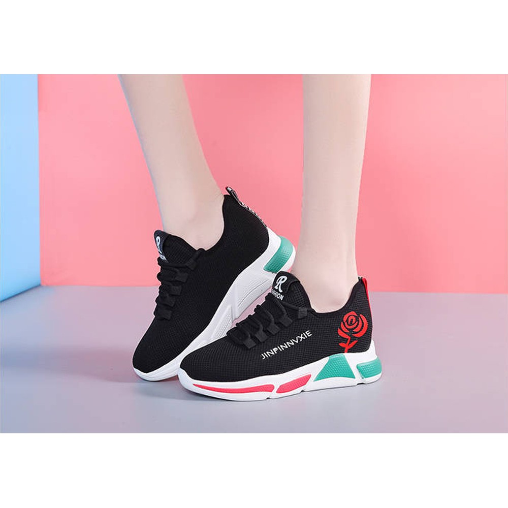 Giày thể thao nữ, Sneaker nữ hoa hồng GR 9