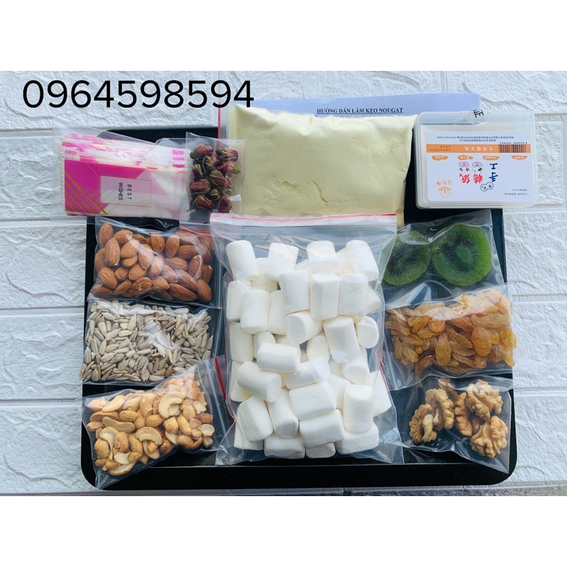 Set nguyên liệu làm kẹo Nougat
