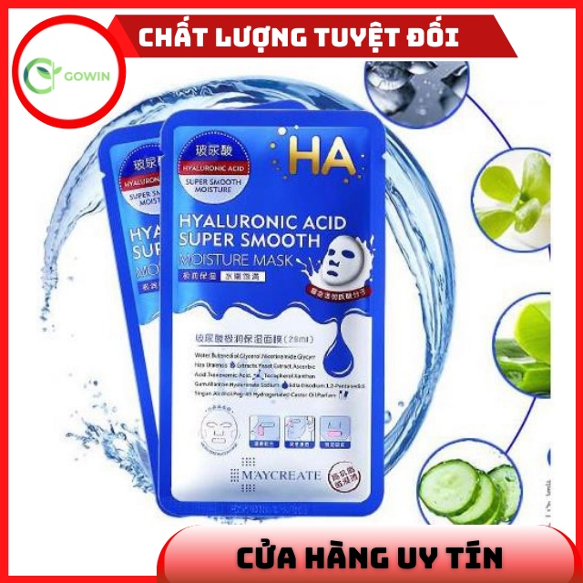 [Chuẩn Nội Địa TQ] Mặt Nạ Dưỡng Ẩm Trắng Da HA Maycreate Mask Gói 1 Miếng 28ml Hàng Cực Tốt Giảm Lão Hóa Mụn Nám