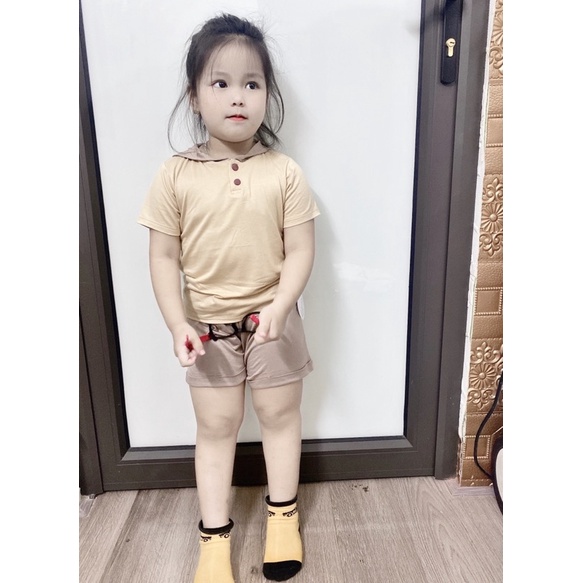 NT026 BỘ NGẮN TAY/CỘC TAY CỔ THUỶ THỦ KWOO CHẤT THUN LẠNH CHO BÉ TRAI/BÉ GÁ