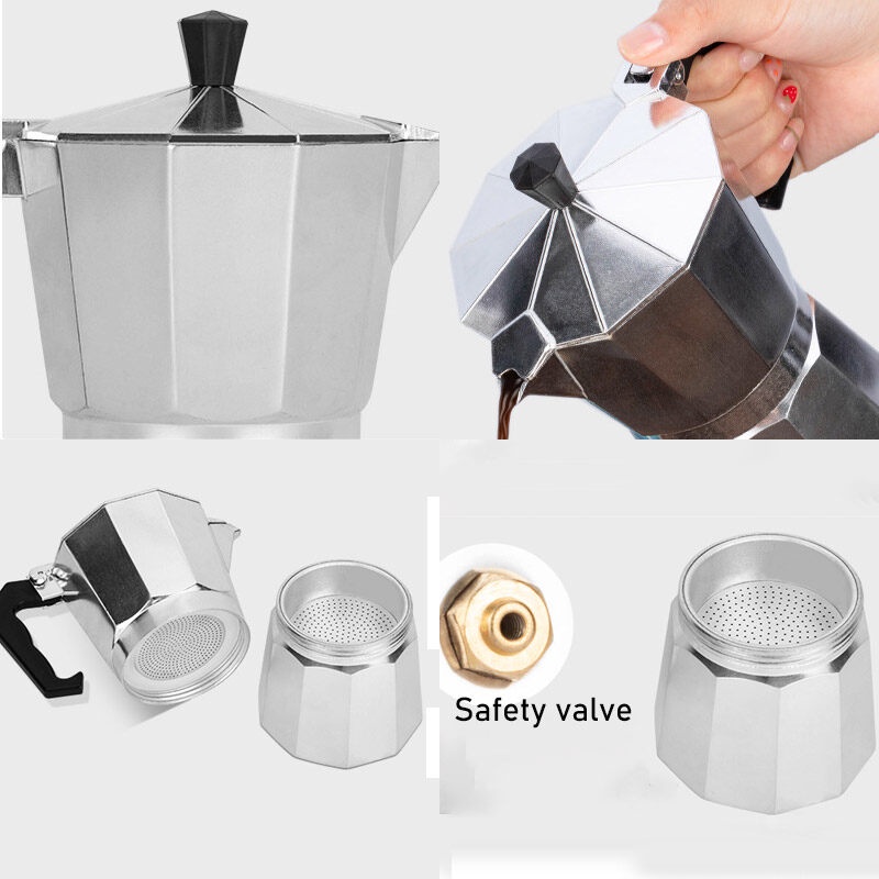 Only HOUSE Ấm Pha Cà Phê Hình Bát Giác Dày Dặn Phong Cách Châu Âu