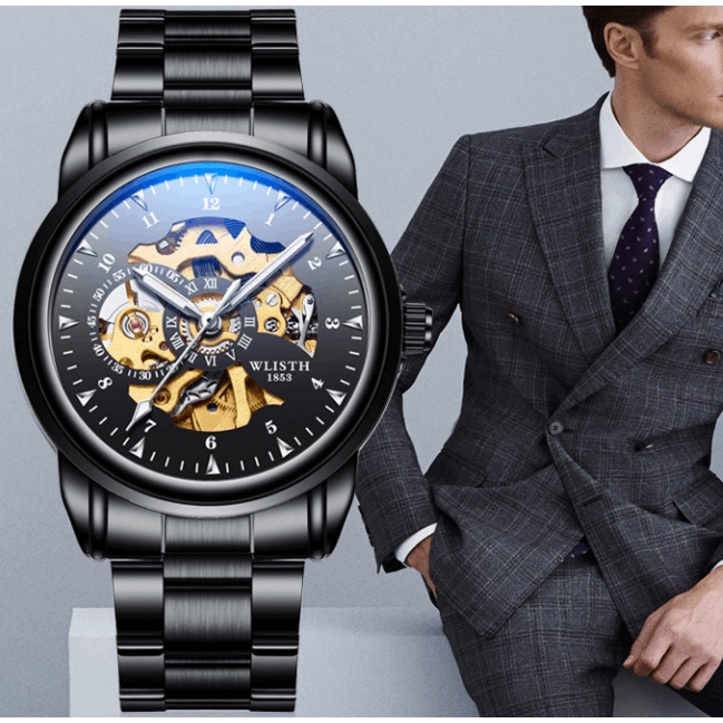 Đồng hồ cơ nam chính hãng đủ phiên bản dây da dây thép, chống nước Wlisth W900, Bộ máy lộ cơ công nghệ Nhật Bản | BigBuy360 - bigbuy360.vn