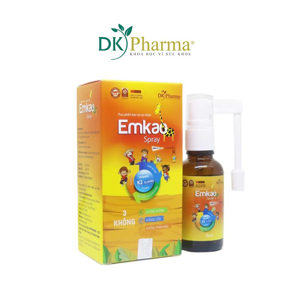 Vitamin D3+K2 DK Pharma Emkao Spray dạng xịt 25ml (TPBVSK)