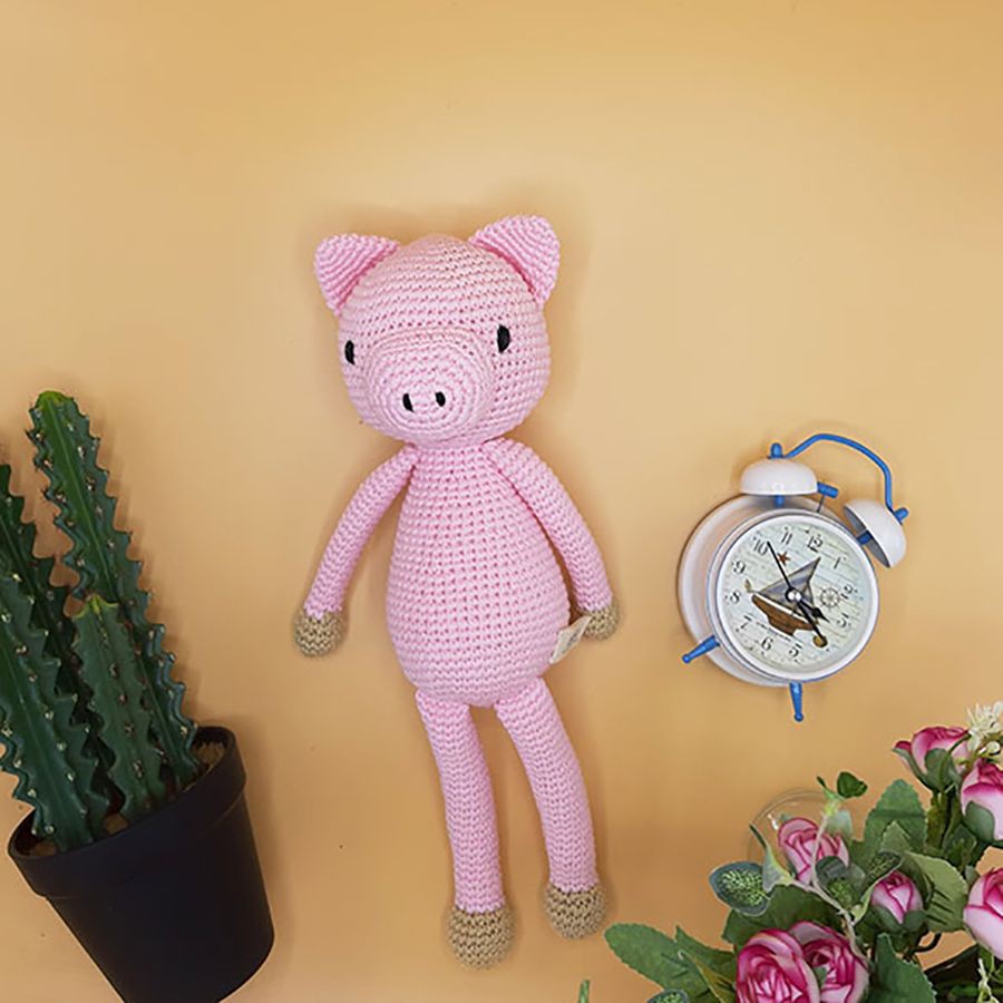 Gấu bông handmade - Lợn Piggy Ehon quà tặng thú len nhồi bông siêu dễ thương cho bé - SP000283