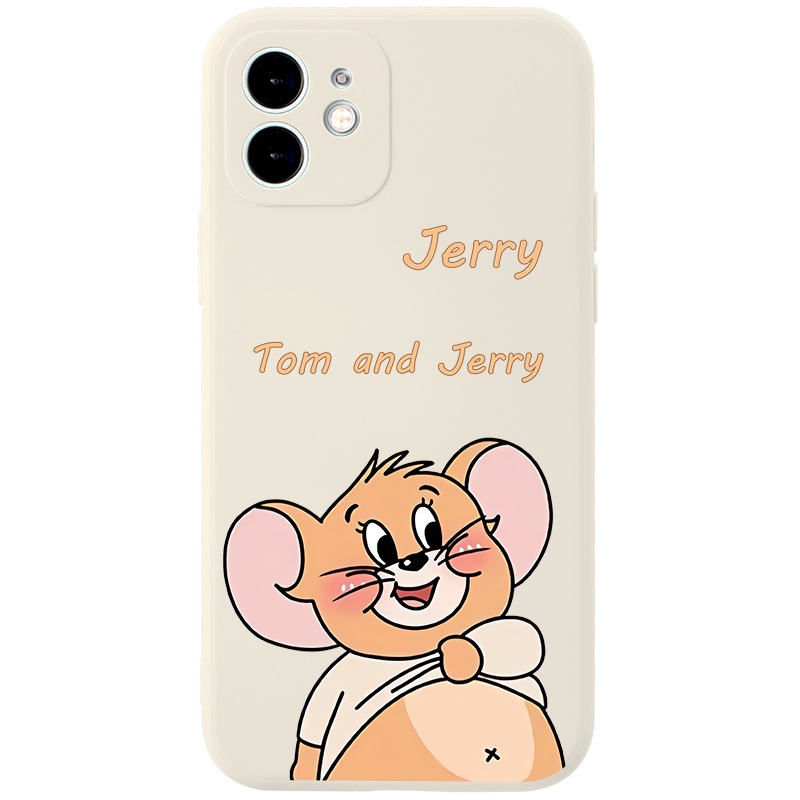 Ốp lưng JURSUE hoạt hình cặp đôi dễ thương đẹp Cho iPhone 14 13 12 11 Pro Max SE 2020 X XR XS 8 7 ip 6S 6 Plus kute Y2186