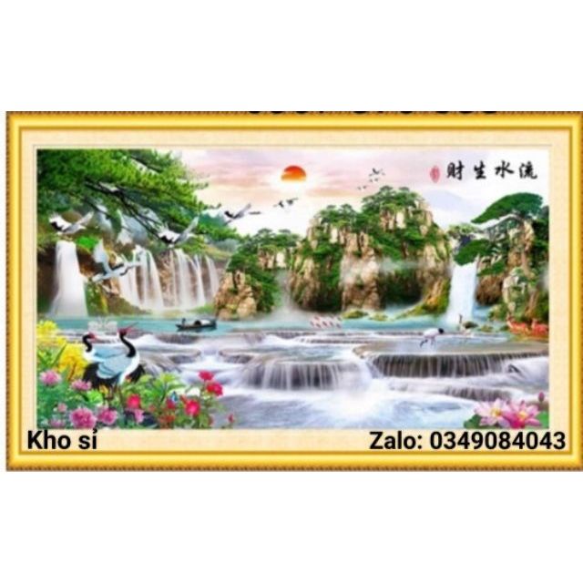 Tranh thêu kín phong cảnh fj0779( 195*92)