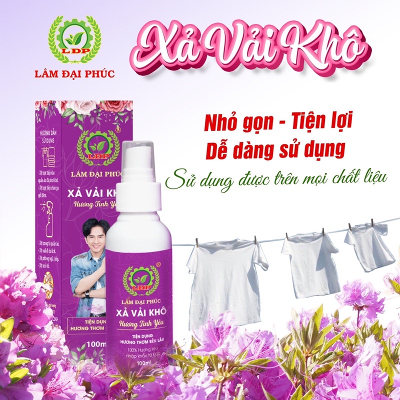 Xịt xả khô hương nước hoa cho quần áo thơm mát Lâm Đại Phúc