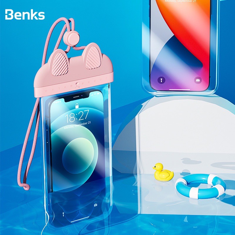Túi chống nước Benks cho điện thoại Smartphone dưới 7.0inch chính hãng siêu nét bảo vệ máy an toàn