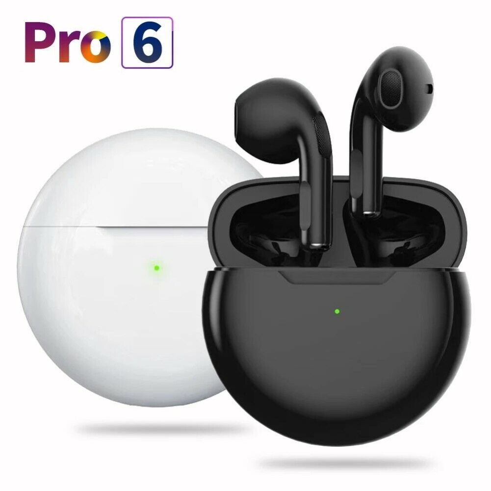 Macaron Màu Không Pro6 Tws Cảm Ứng Không Dây Tai Nghe Bluetooth 5.0 Tai Nghe Chơi Game Tai Nghe Nhét Tai Tai Nghe Nhạc Thể Thao tai Nghe Nhét Tai 'Vùng