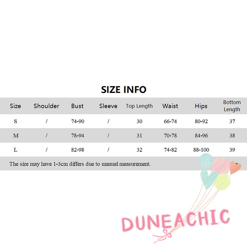 DUNEA Set đồ gồm áo màu trơn và chân váy lưng cao thời trang cho nữ