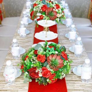 Hoa giả - Sen đá giả trang trí nhà cửa, cắm hoa để bàn siêu xinh, tạo không gian xanh mát