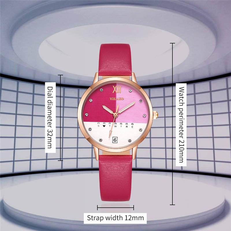 ZOLFA Đồng hồ nữ kim cương thanh lịch đồng hồ nữ màu trắng đơn giản Đồng hồ đeo tay nữ đồng hồ đeo tay