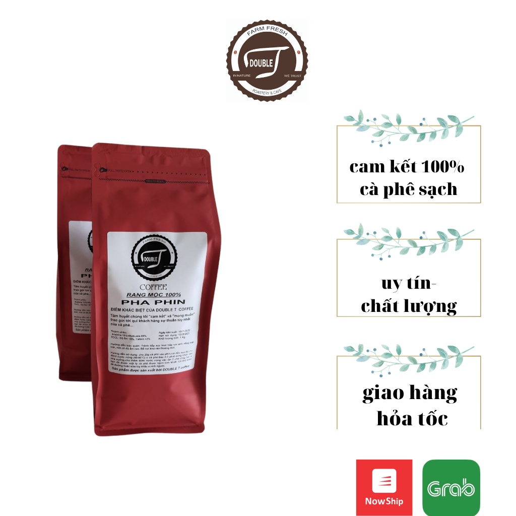 Cà Phê Phin Double T Đậm Đà, Cà Phê  Bột Rang Mộc Nguyên Chất | BigBuy360 - bigbuy360.vn
