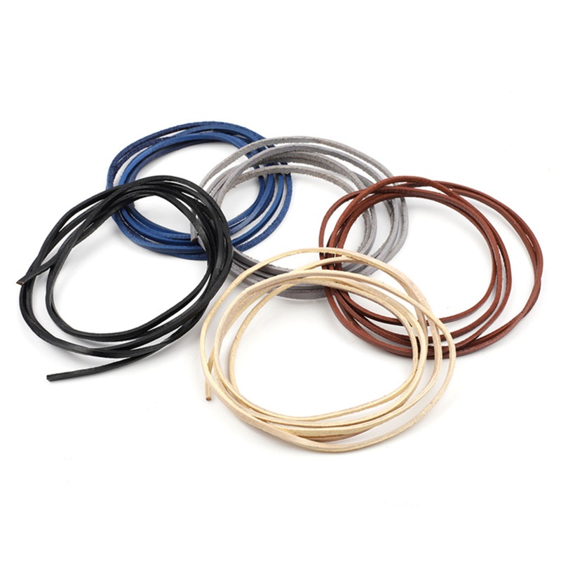 Dây Da Dẹt 3mm Dùng Làm Trang Sức / Đồ Thủ Công / Túi Xách Tiện Dụng