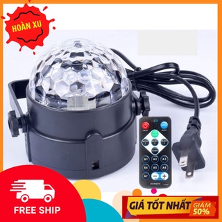 Xả hàng - đèn xoay 7 màu cảm ứng âm thanh hiện đại - hàng nhập khẩu