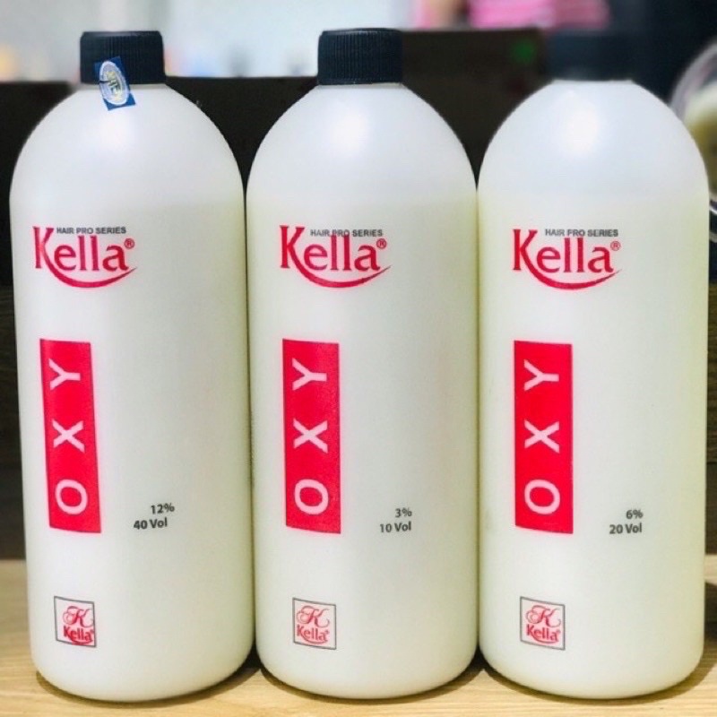 ô xy trợ nhuộm kella 100 mL  bật tông lên màu nhanh  mềm tóc  không gây khô tóc có 4 loại 3-6-9-12