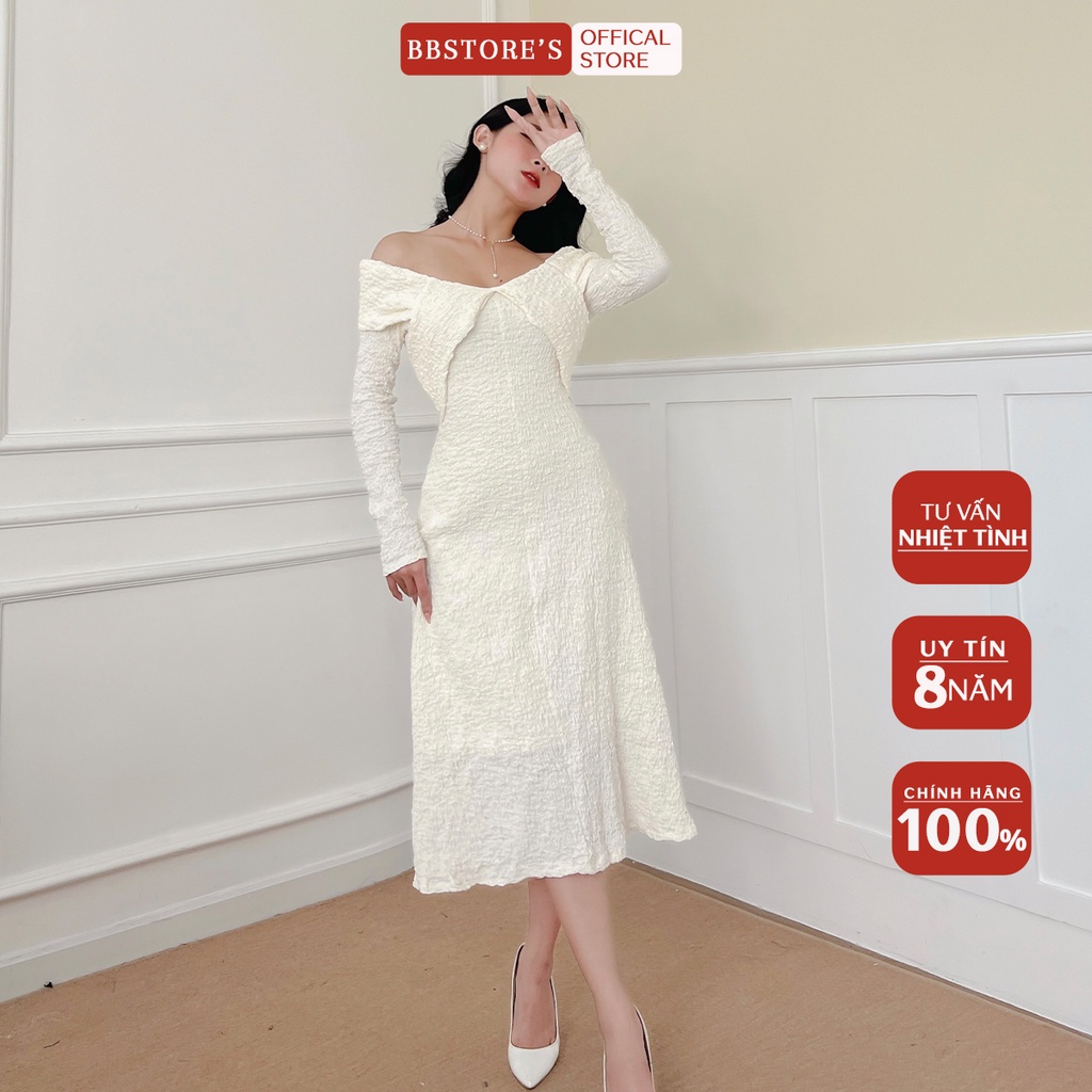 BBSTORE'S Đầm Trễ Vai Tay Dài Đi Tiệc Đi Chơi Siêu xinh - TK292