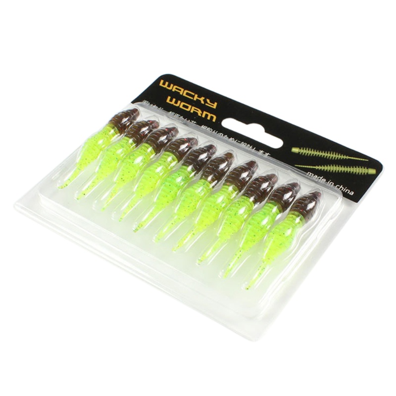 QQ Mồi Giun Giả Câu Cá 5cm Bằng Nhựa Mềm Nhiều Màu Sắc