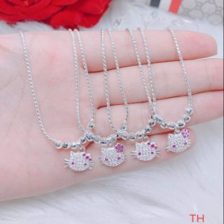 Dây chuyền bạc liền mặt mèo kitty cho bé gái