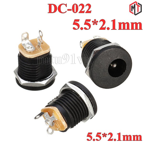 Jack Nguồn DC-022 5.5*2.1mm có ren ốc