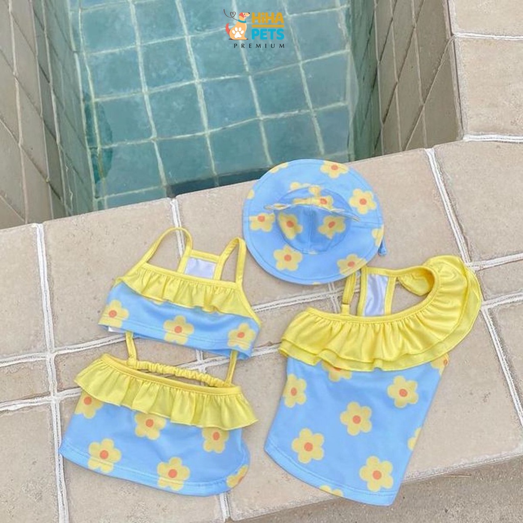 Áo Bơi Cho Chó Mèo Có Nón Quần Áo Bơi Cho Thú Cưng Hàn Quốc Thời Trang Cao Cấp Hiha Pets.