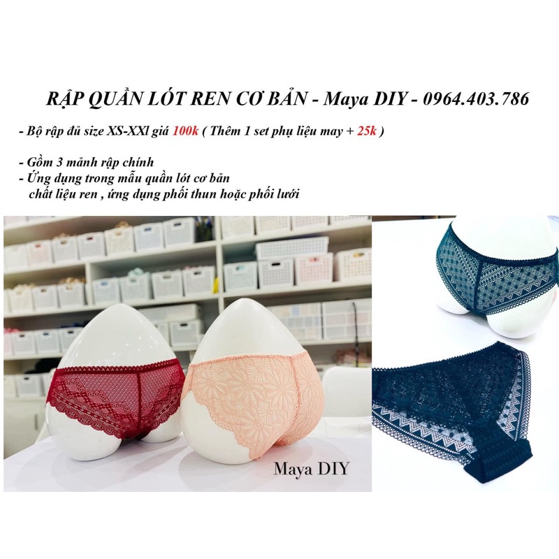 Rập giấy quần lót nữ ren cơ bản