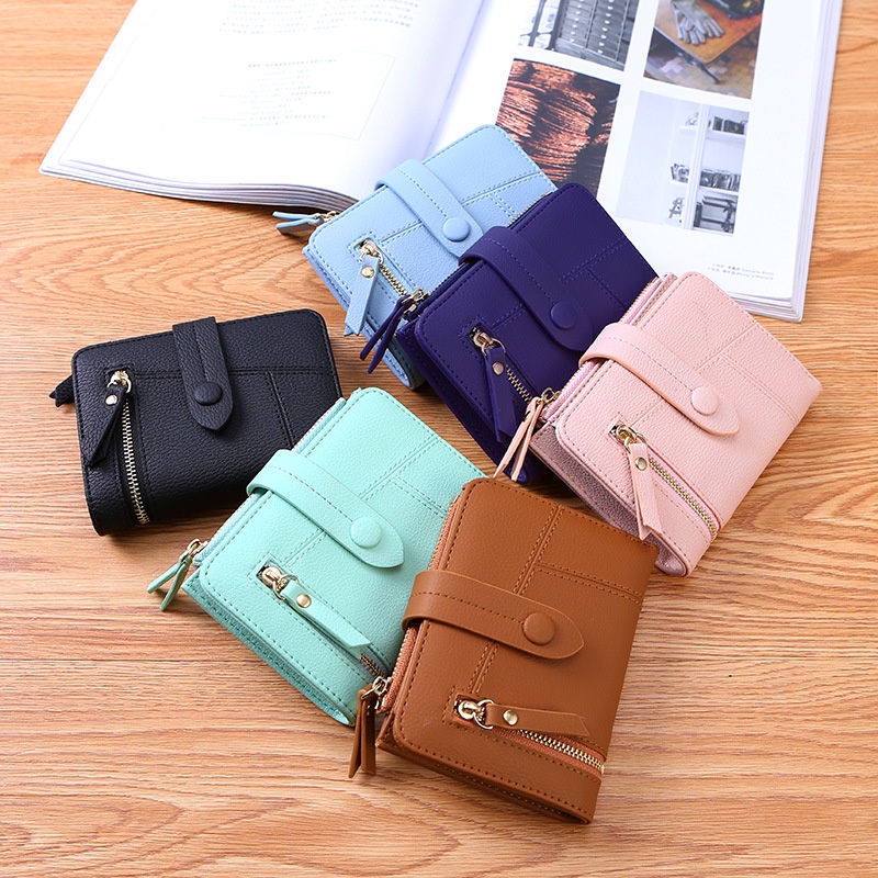 Ví Ngắn Gập Đôi Đa Năng Phong Cách Hàn Quốc 2022 Cho Nữ