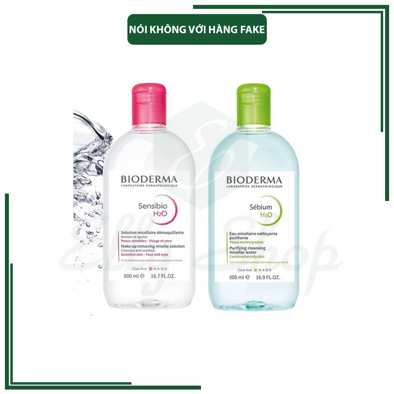 [Mã SKAMA8 giảm 8% đơn 300K] Nước tẩy trang Bioderma Senbio H2O 500ml