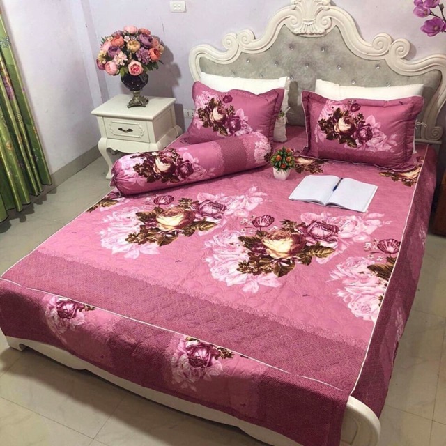 Sét chăn ga 5 món ga phủ trần bông