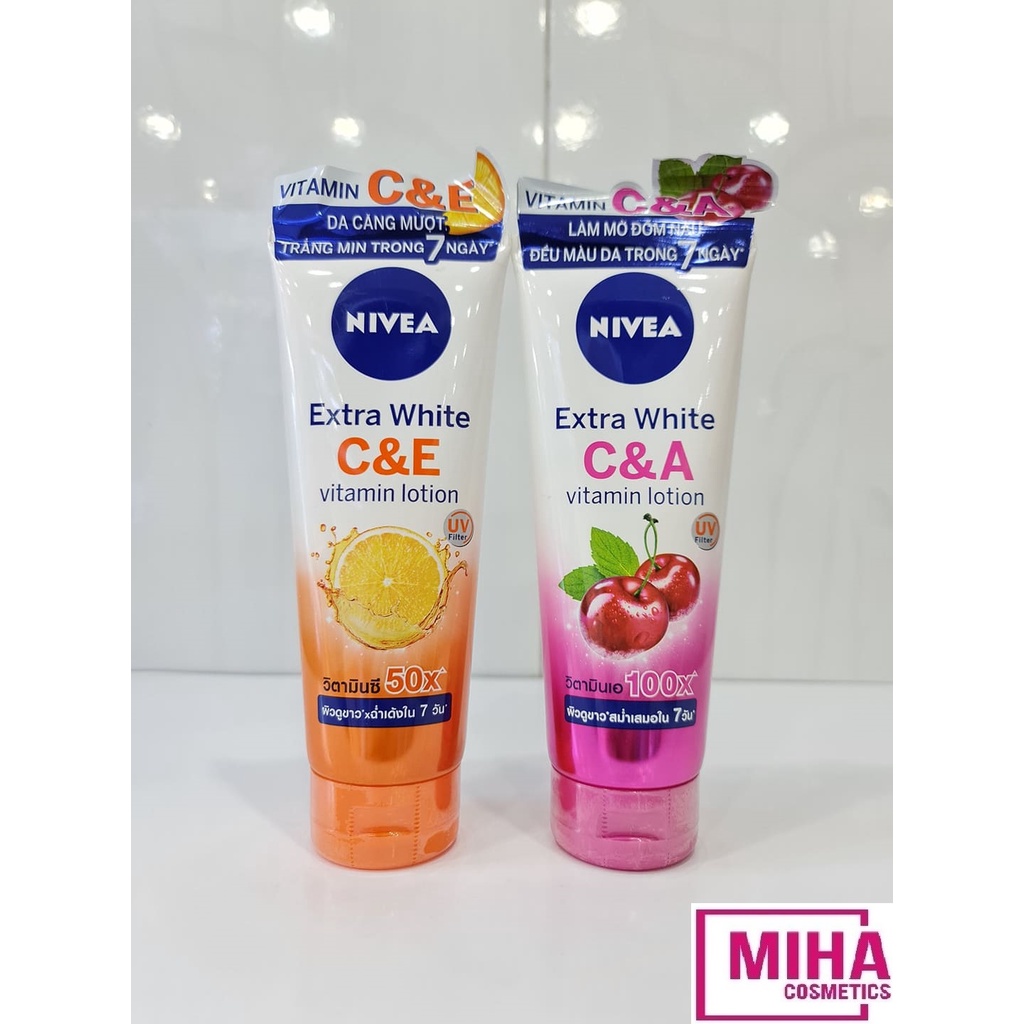 Sữa Dưỡng Thể Trắng Da Nivea Extra White C&amp;E Hoặc C&amp;A Vitamin Lotion 180ml Thái Lan