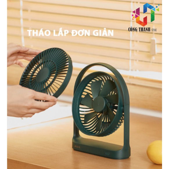 [Hàng Chính Hãng] Quạt để bàn không dây JISULIFE dung lượng pin 4000mAh 4 tốc độ xoay 330 độ tiện dụng | BigBuy360 - bigbuy360.vn