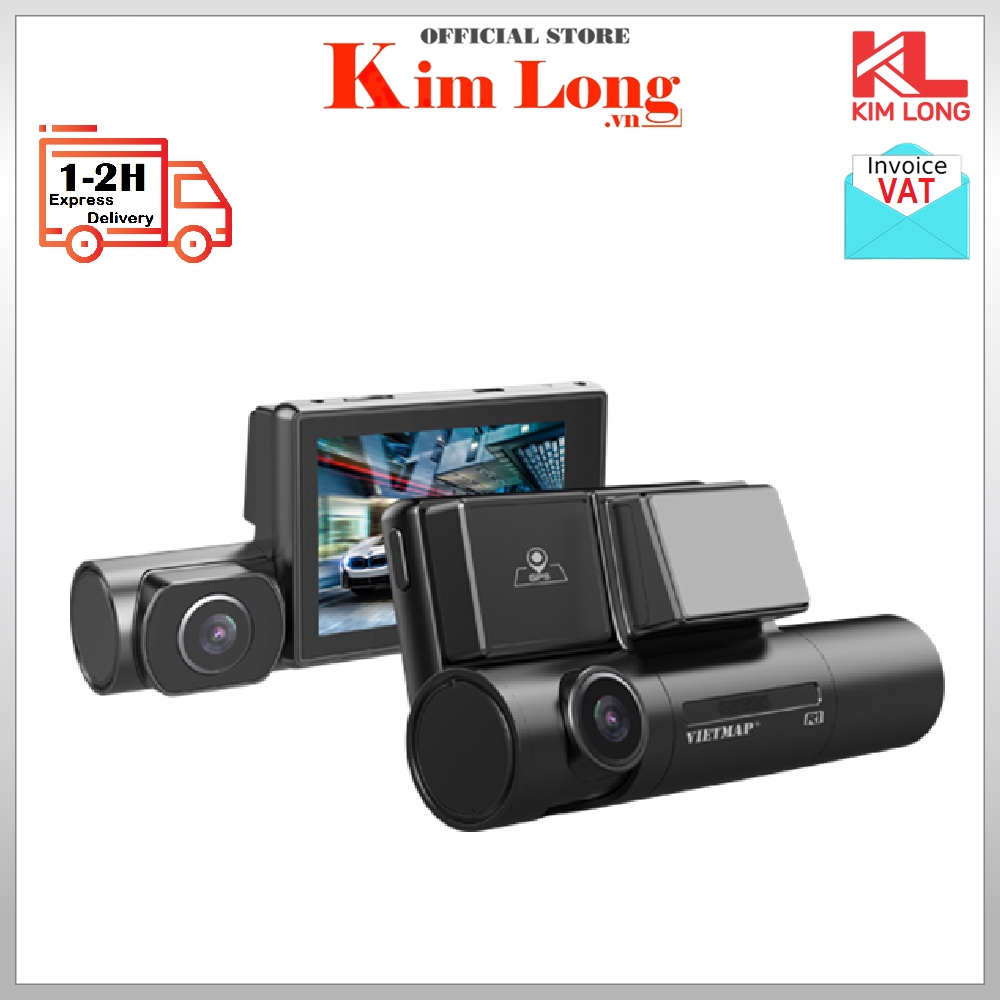 Camera hành trình Vietmap R1 cảm ứng Oled ghi hình trước và trong xe - Cảnh Báo Giao Thông Tốc Độ - Bảo hành 12 tháng