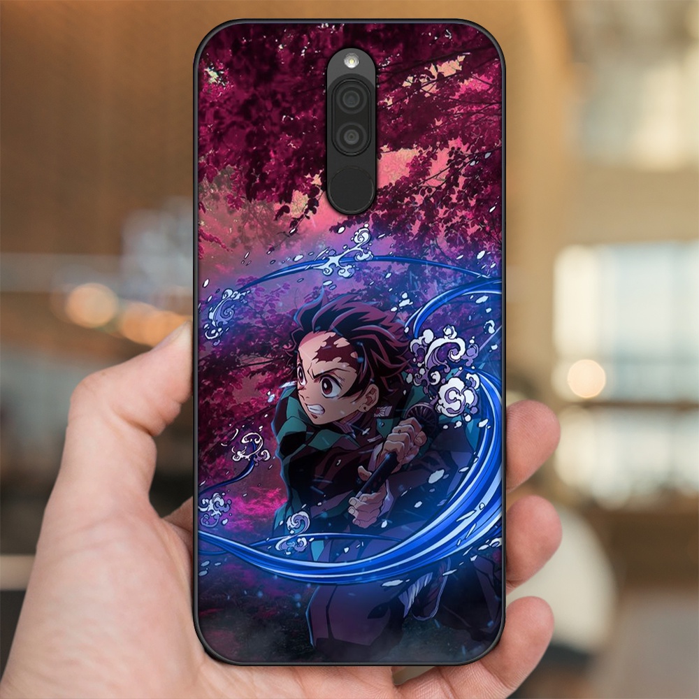 Ốp lưng Xiaomi Redmi 8 viền đen in hình Tanjiro Kimetsu No Yaiba