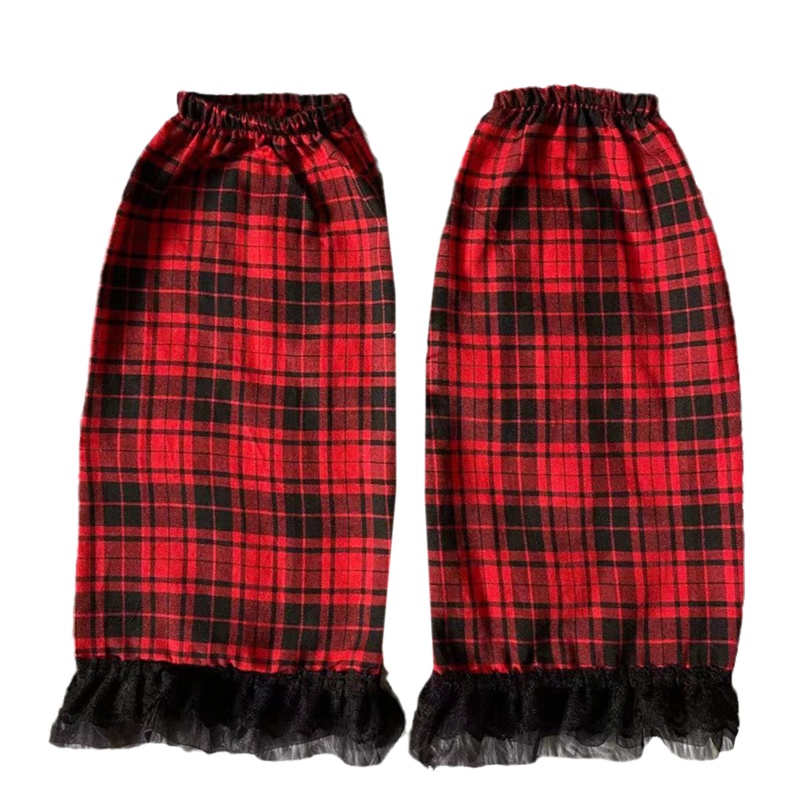 Youyo Vớ Giữ Ấm Chân Phối Ren Kẻ Sọc Caro Phong Cách Lolita Harajuku Thời Trang Cho Nữ