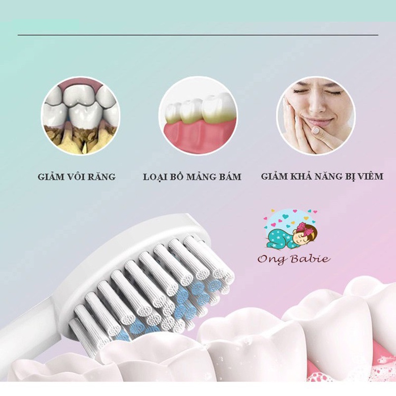 Bàn Chải Đánh Răng Điện Chống Thấm Nước IPX7 Cho JIALAIYA B002