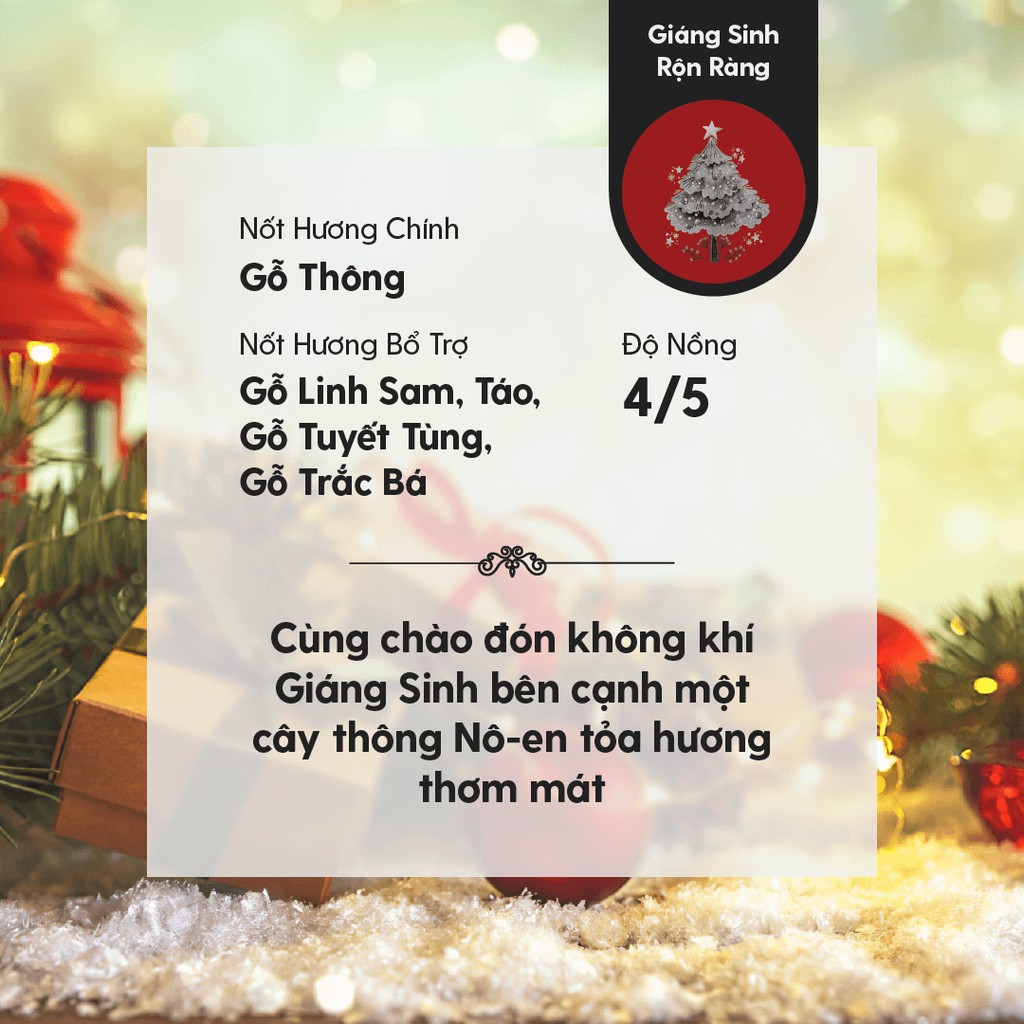 Tinh Dầu Phối Hương Christmas Spirit (Gỗ Lạnh) Làm Nến Thơm, Xông Thơm Phòng HENY GARDEN